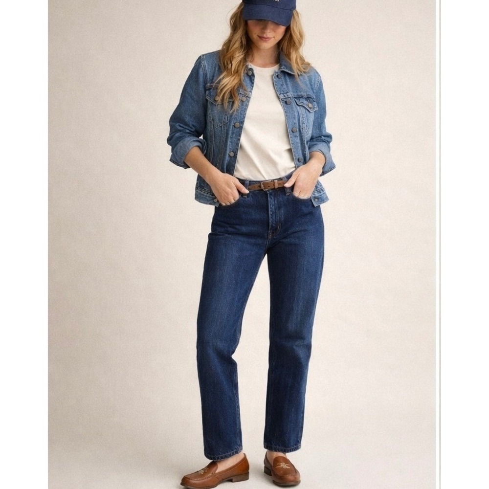 Ralph Lauren Weekender Women's Jeans Size 8 Blue Denim Straight Leg Cotton RL